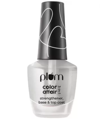 Plum Color Affair 3-in-1 Strengthener, Base &amp;amp;amp;amp; Top Coat | 7-Free Formula | With AHA &amp;amp;amp;amp; Avocado Oil | 100% Vegan &amp;amp;amp;amp; Cruelty-Free (Transparent)